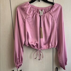 Rachel Zoe Pink Blouse with Drawstring